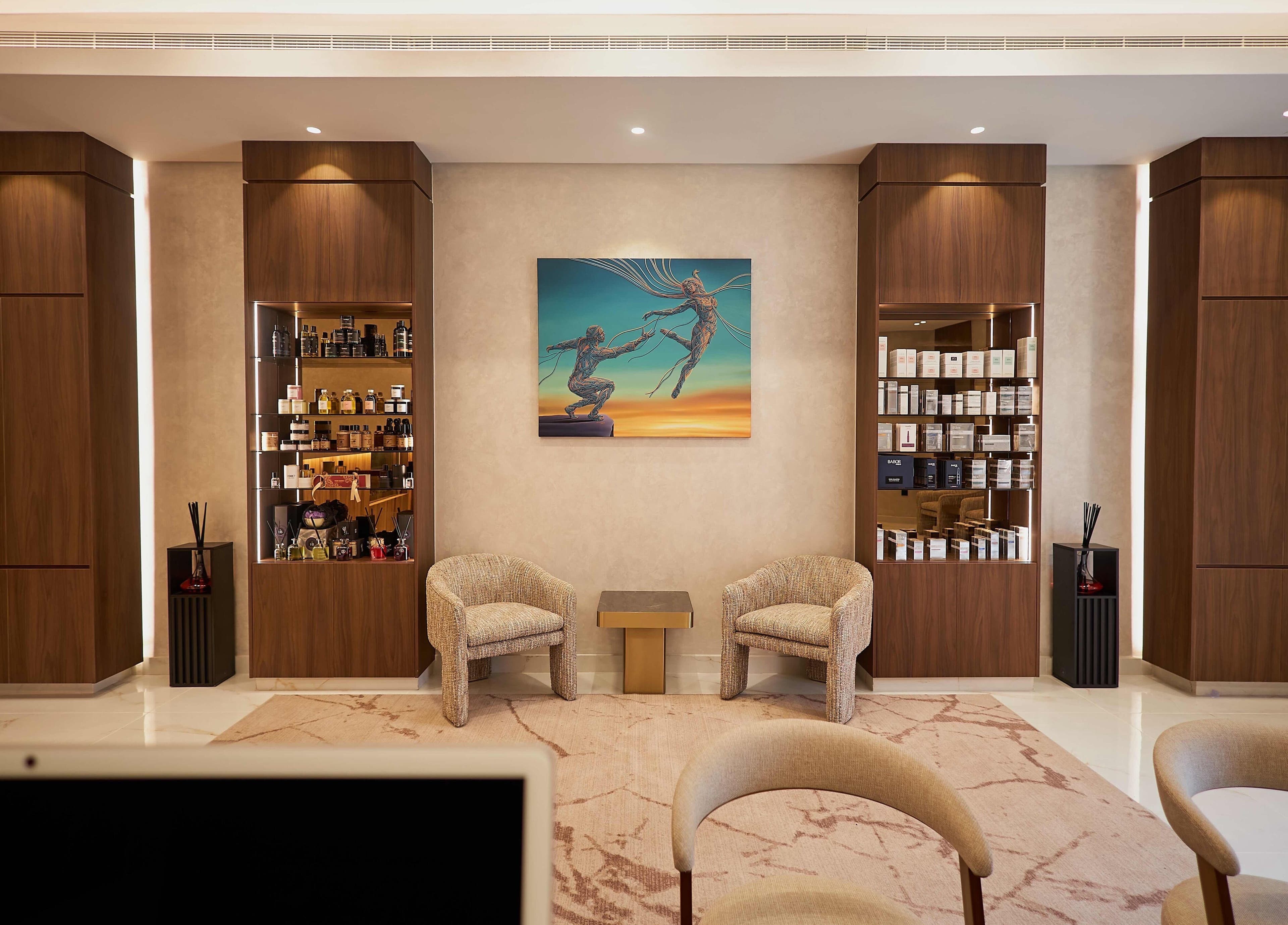 Elegant seating and product display at The Wheatbaker Spa, Lagos, Lagos, NG.