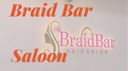 The BraidBar Hair Salon Ng signage in vibrant colors at Lagos, Lagos, NG. A welcoming salon entrance.