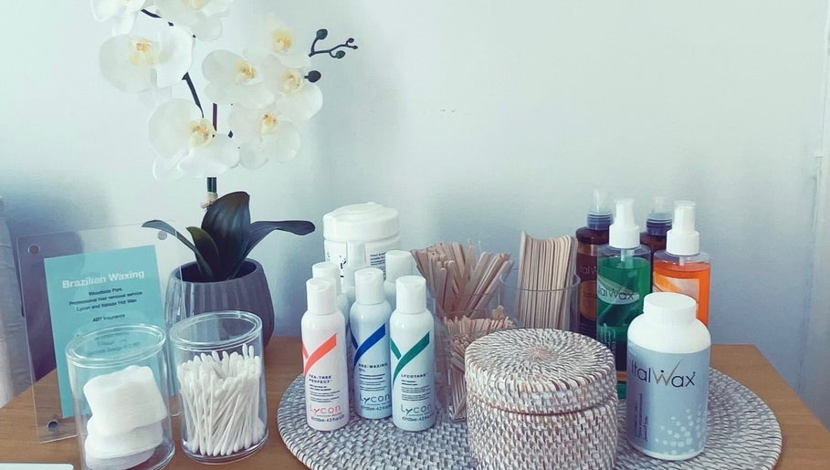 Elegant product display at Brazil Waxing Woodside Park, London, England, GB.