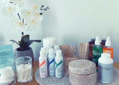 Elegant product display at Brazil Waxing Woodside Park, London, England, GB.