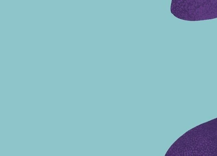 Abstract purple shape on turquoise background at Ashley Nash in Bridgetown, Saint Michael, BB.