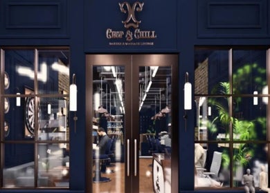 واجهة CHOP & CHILL | قص واسترخاء في الرياض، منطقة الرياض، السعودية، تتألق بتصميم عصري وجذاب.