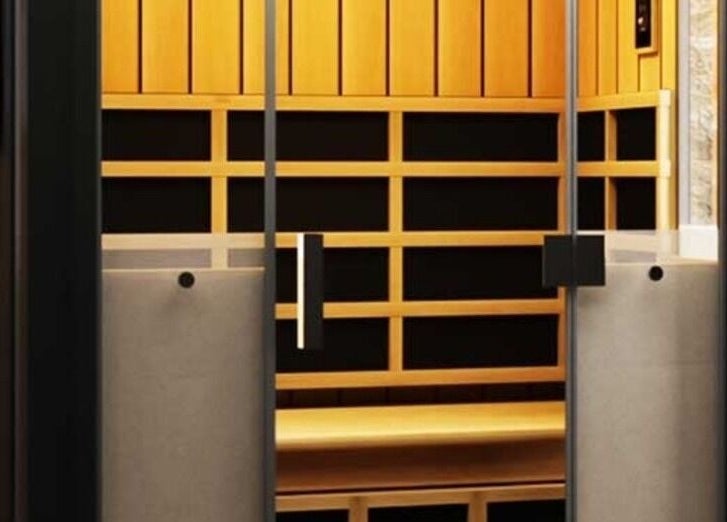 Luxurious sauna at Bluebird Essence Spa, Easley, South Carolina, US, offering ultimate relaxation.