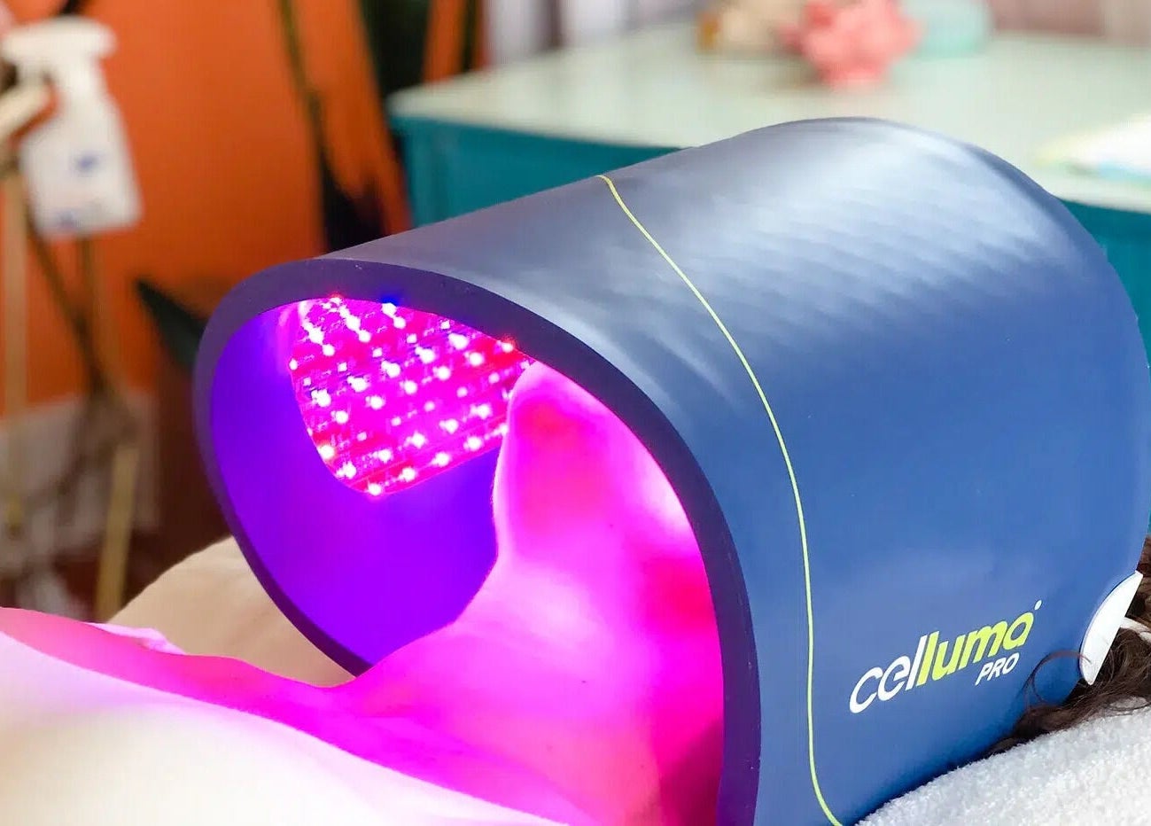 LED light therapy at Bluebird Essence Spa in Easley, South Carolina, US, offering rejuvenating skin treatments.