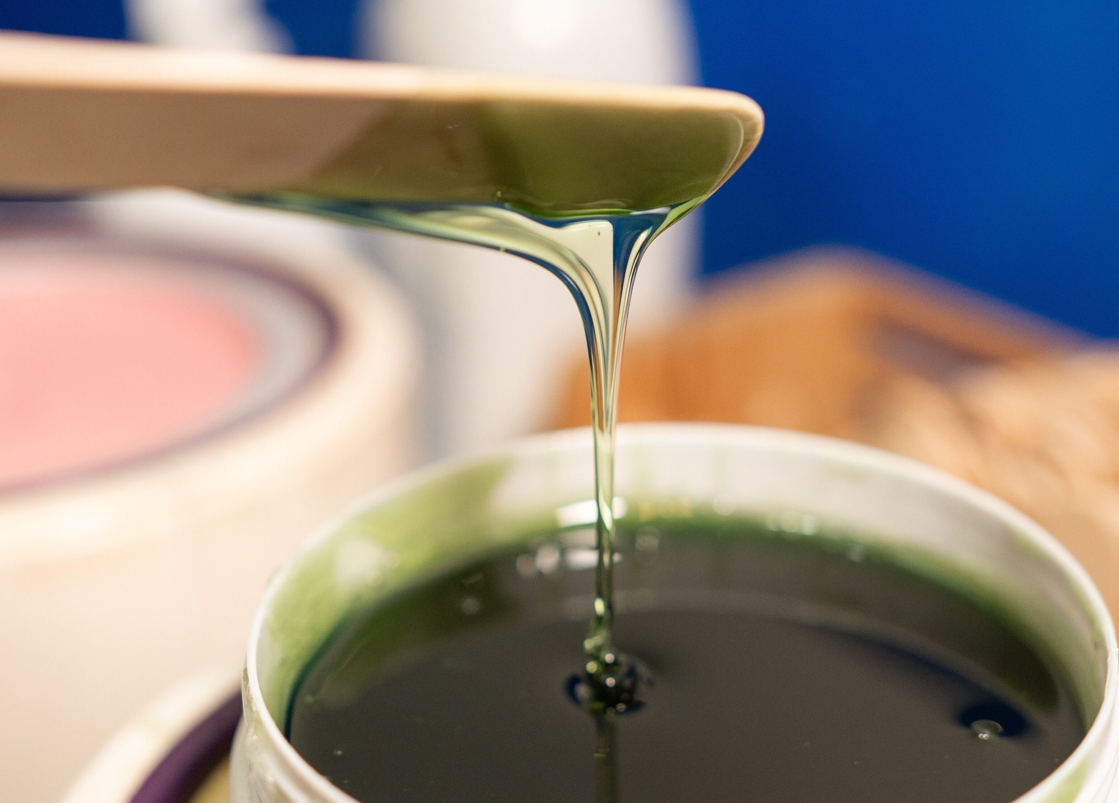 Close-up of melted wax at Wax Factor Tanjong Pagar, Singapore, Singapore, SG for smooth skin.