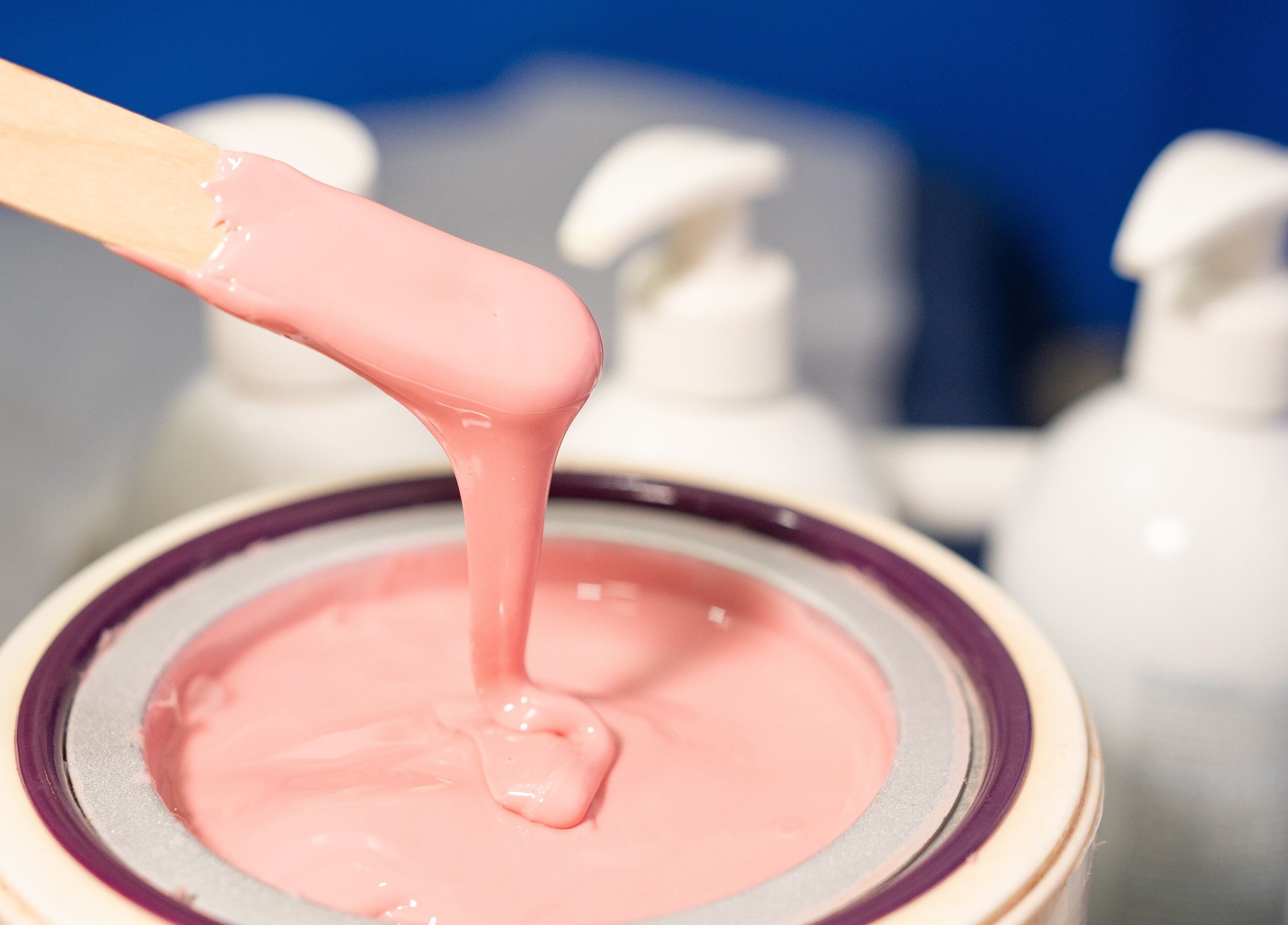 Smooth pink wax at Wax Factor Tanjong Pagar, Singapore, Singapore, SG. Perfect for beauty treatments.