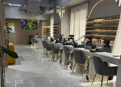 Luxurious interior at Shatha Beauty & Spa - Khorfakkan, Khor Fakkan, Sharjah, AE featuring chic nail stations.