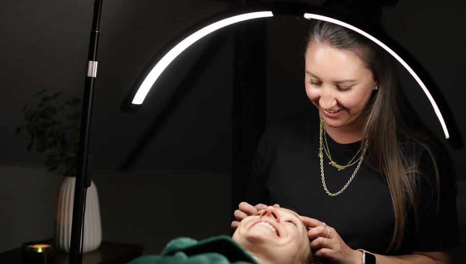 Facial treatment at The Beauty Bar by Phoebe in Groombridge, England, GB, enhancing client relaxation.