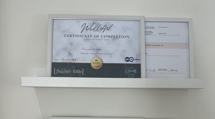 Certification of completion at Nailsbyalicha, Portsmouth, England, GB, showcasing professional excellence.