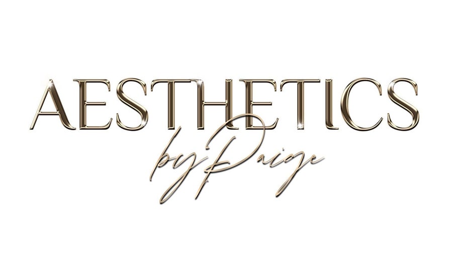 Stylish logo for ByPaigeAesthetics in Felixstowe, England, GB with elegant gold text.