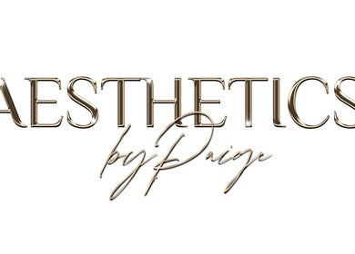 Stylish logo for ByPaigeAesthetics in Felixstowe, England, GB with elegant gold text.