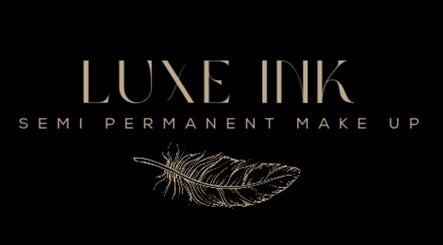 Luxe Ink logo with elegant feather design in Motherwell, Scotland, GB, specializing in semi-permanent makeup.