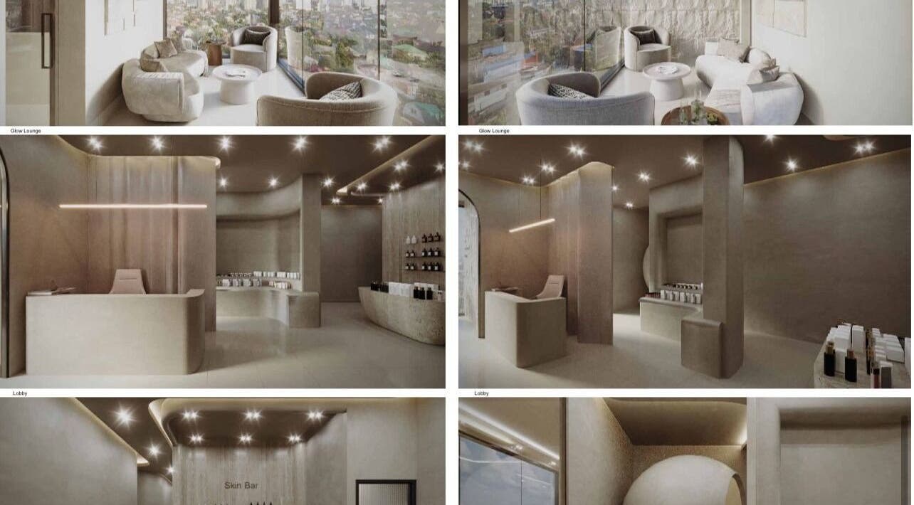 Interior moderno en NOVA Clinic, Santiago De Los Caballeros, Santiago, DO con iluminación suave y vista al exterior.