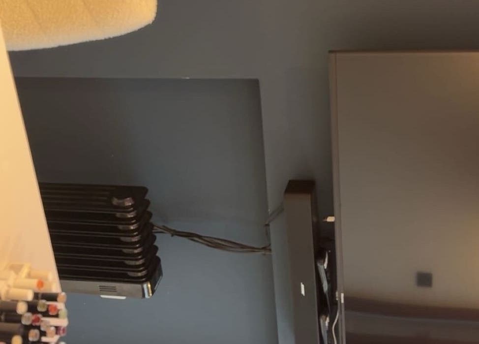 Modern cozy wall with shelf at Honey’s Haven, Rotherham, England, GB, featuring nail polish collection.