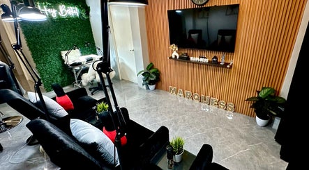 Trendy interior of Marquess Beauty Lounge in Manila, Metro Manila, PH with lush decor and elegant styling.