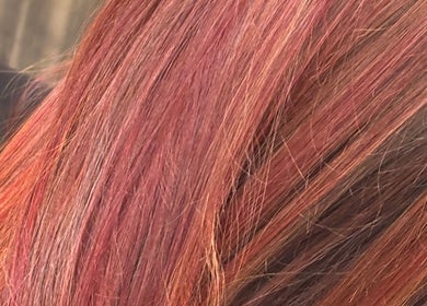 Hair with rich red tones at KL Creative Hair @ Salon 22, Enniskillen, Northern Ireland, GB.