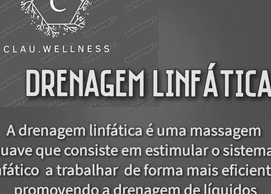 Banner de drenagem linfática em Clau.Wellness, Caparica, Setúbal, PT. Promove saúde e bem-estar.