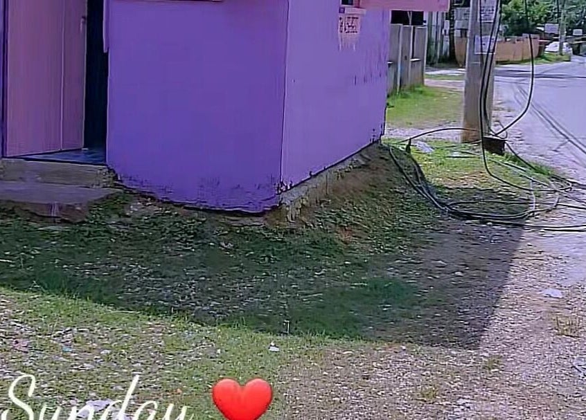 Beauty by Nicole venue in Grange Hill, Westmoreland Parish, JM with a vivid purple exterior.