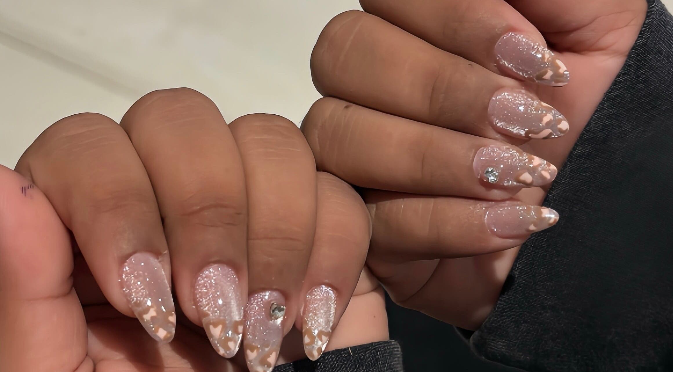 Elegant glitter nails at Katiedonails, Vancouver, British Columbia, CA. Perfect example of stylish nail art.