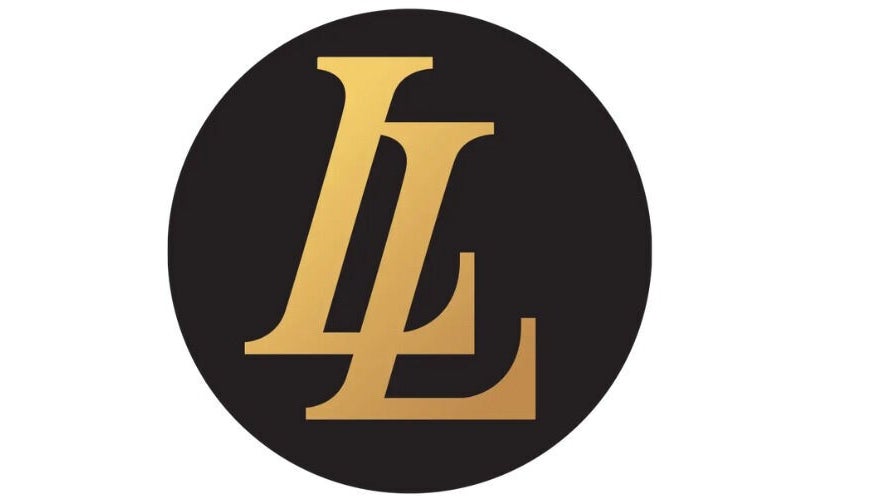 Lumenius Luxe logo in gold on black, West Hartford, Connecticut, US.