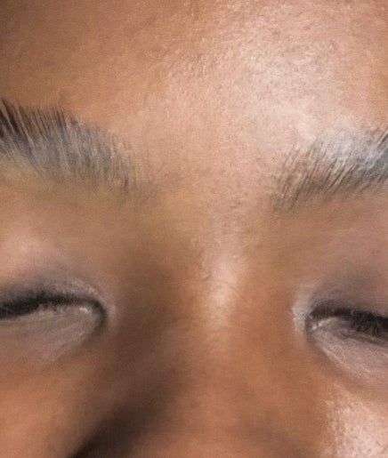 Close-up of styled lashes and brows at Star Quality Looks, Boksburg, Gauteng, ZA.
