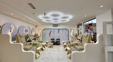 Experience luxury at Brigid Nails, a serene space in Monaghan, County Monaghan, IE with plush pedicure chairs.