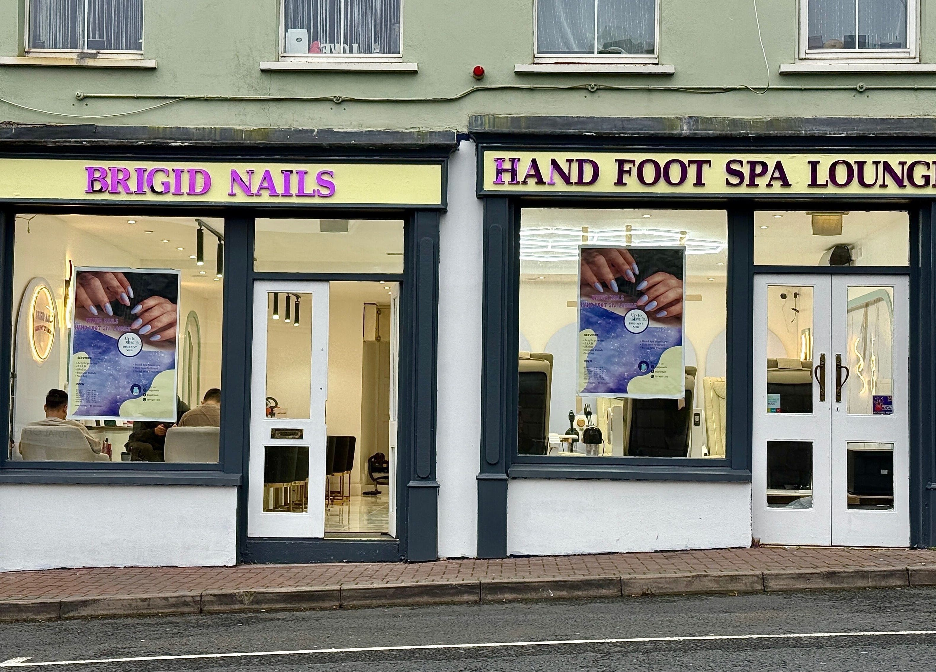 Front view of Brigid Nails in Monaghan, County Monaghan, IE, showcasing a chic beauty interior.