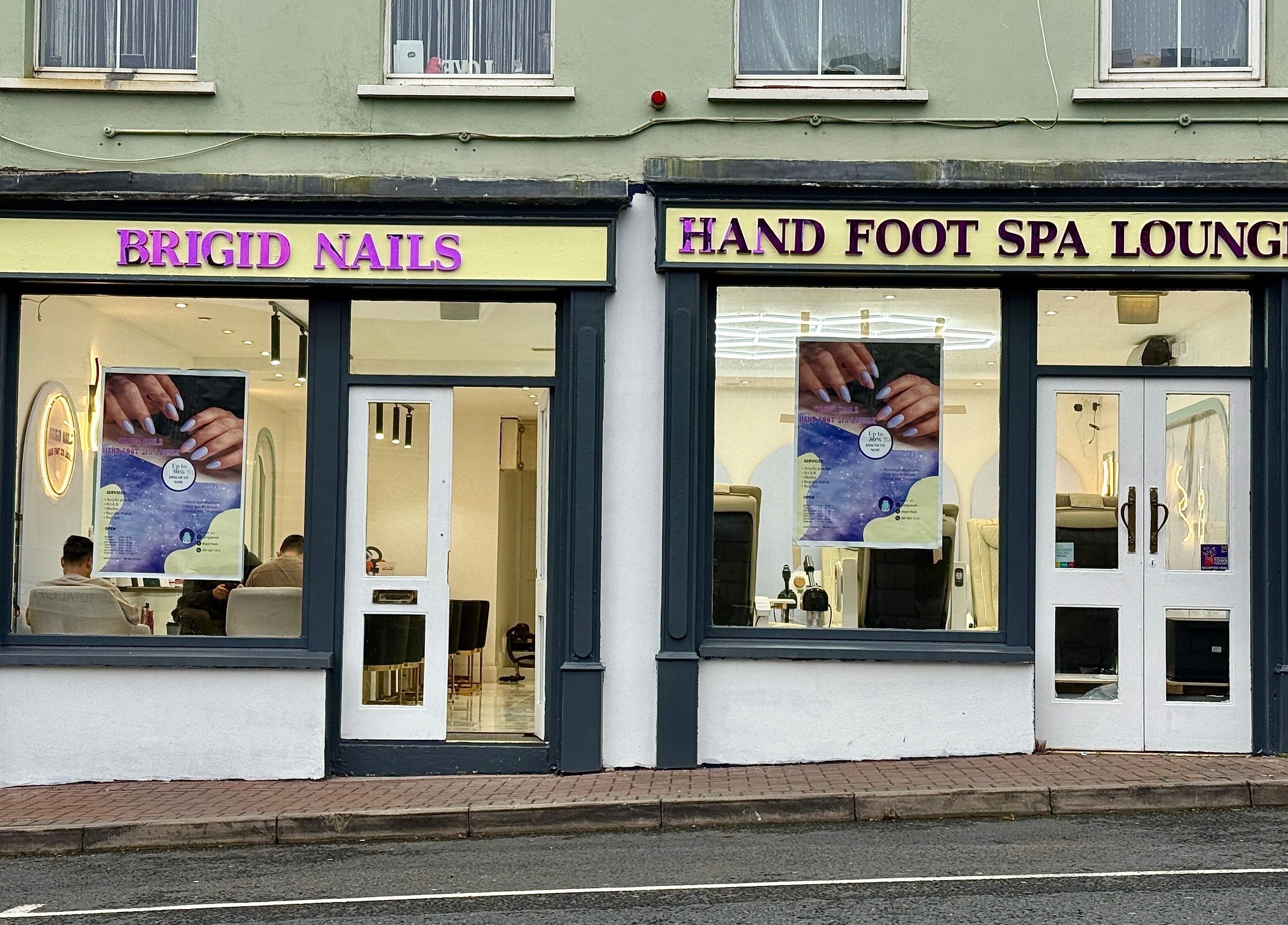 Front view of Brigid Nails in Monaghan, County Monaghan, IE, showcasing a chic beauty interior.