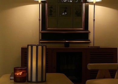 Elegant room at Noble Men’s Spa, New York, New York, US with warm lighting and serene decor.
