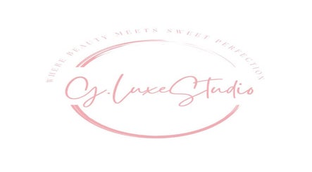 G.luxeStudio logo in Christ Church, BB, showcasing elegant pink script design.