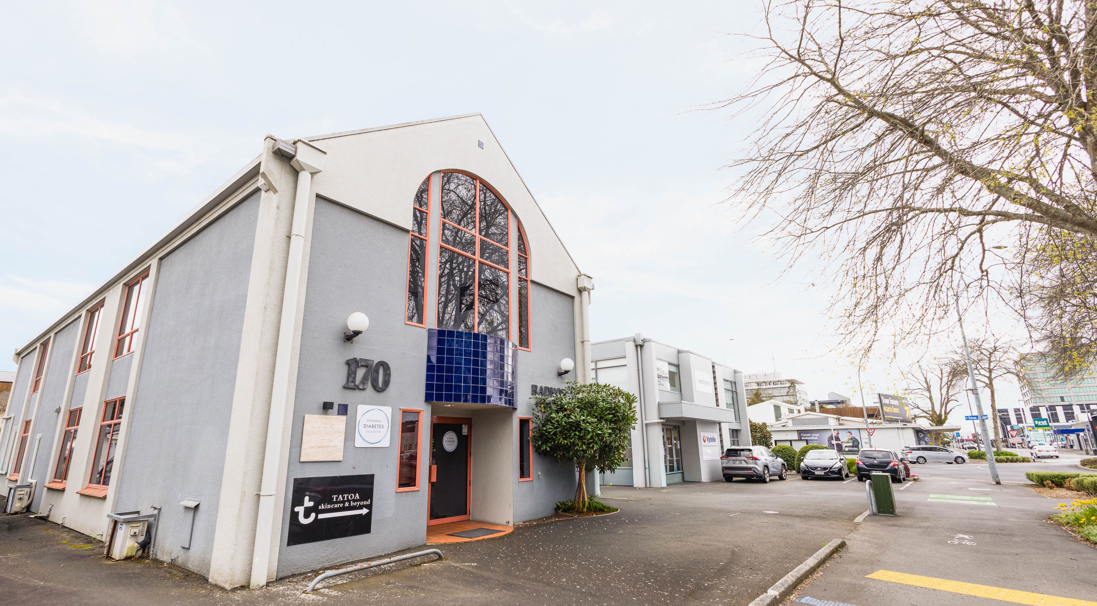 Front view of Tatoa Beyond in Hamilton, Waikato Region, NZ, showcasing modern architecture.