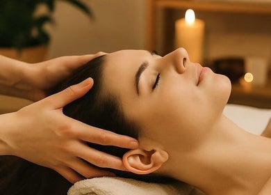 Relaxing massage at Stellar beauty and spa, Surfers Paradise, Queensland, AU with serene ambiance and candlelight.
