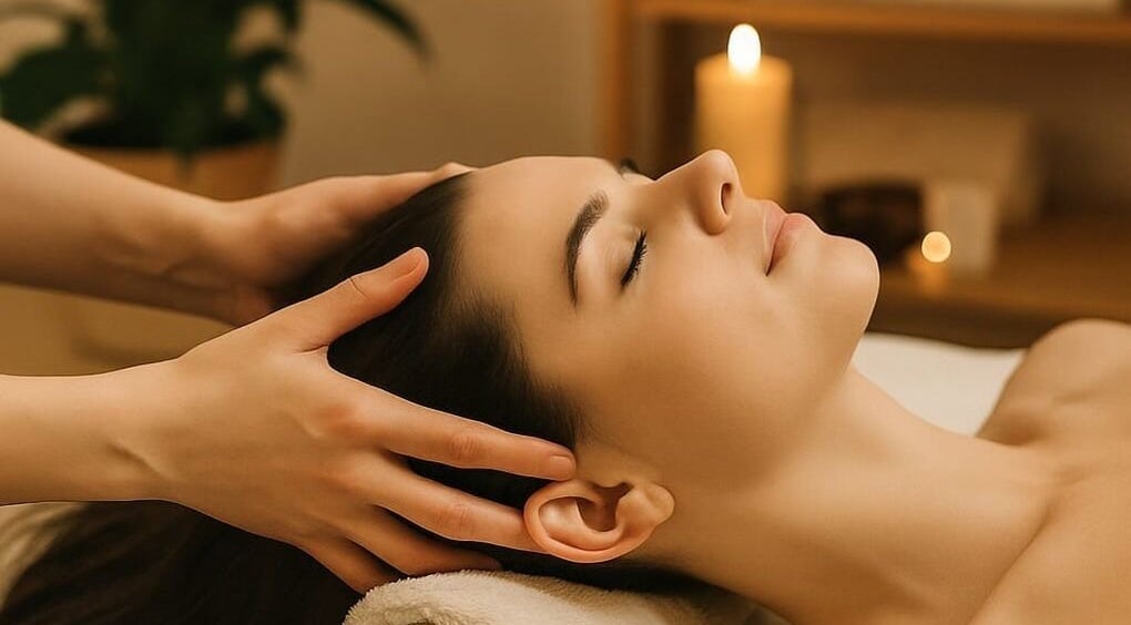 Relaxing massage at Stellar beauty and spa, Surfers Paradise, Queensland, AU with serene ambiance and candlelight.