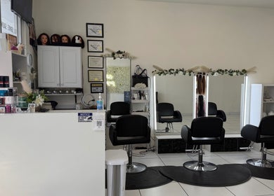 Interior view of Virginia’s Beauty Creations inside Belleza Glam Studio in South Gate, California, US.