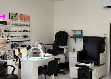 Elegant salon interior at Virginia’s Beauty Creations inside Belleza Glam Studio, South Gate, California, US.