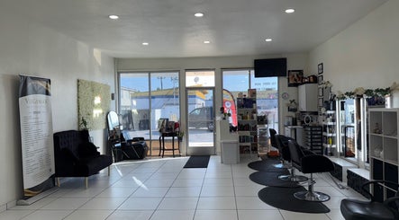 Spacious interior of Belleza Glam Studio featuring stylish salon setup in South Gate, California, US.