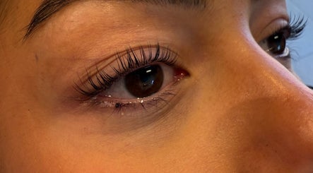 Close-up of elegant eyelash extensions at KBeauty, Melbourne, Victoria, AU.