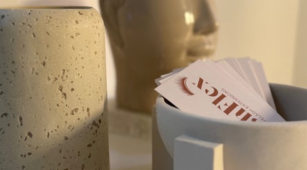 Stylish decor and Lash Flex Melbourne cards in a modern setting at Melbourne, Victoria, AU.