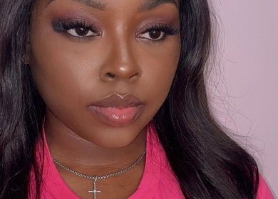 Close-up of a woman with stunning makeup at Beauty Endurance, Freeport, Freeport, BS.