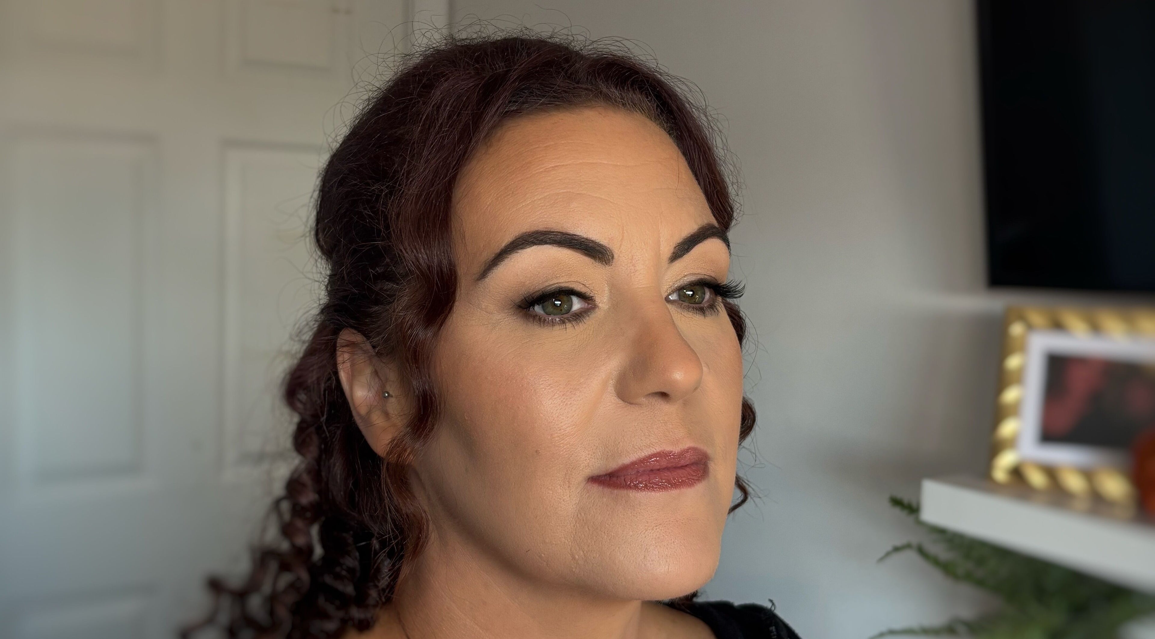 Close-up of a woman with elegant makeup at Beautybyerika, Granard, County Longford, IE.