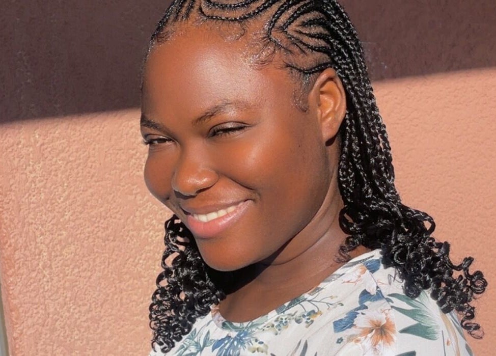 A beautifully braided hairstyle in the sunlight at SlayedbyNikita, Cape Town, Western Cape, ZA.