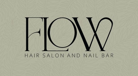 Flow By Ane logo on a textured background in Pretoria, Gauteng, ZA. Elegant salon branding.