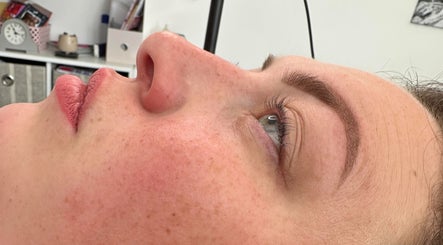 Close-up of a serene face during a beauty treatment at The Ivy Room, Thatcham, England, GB.