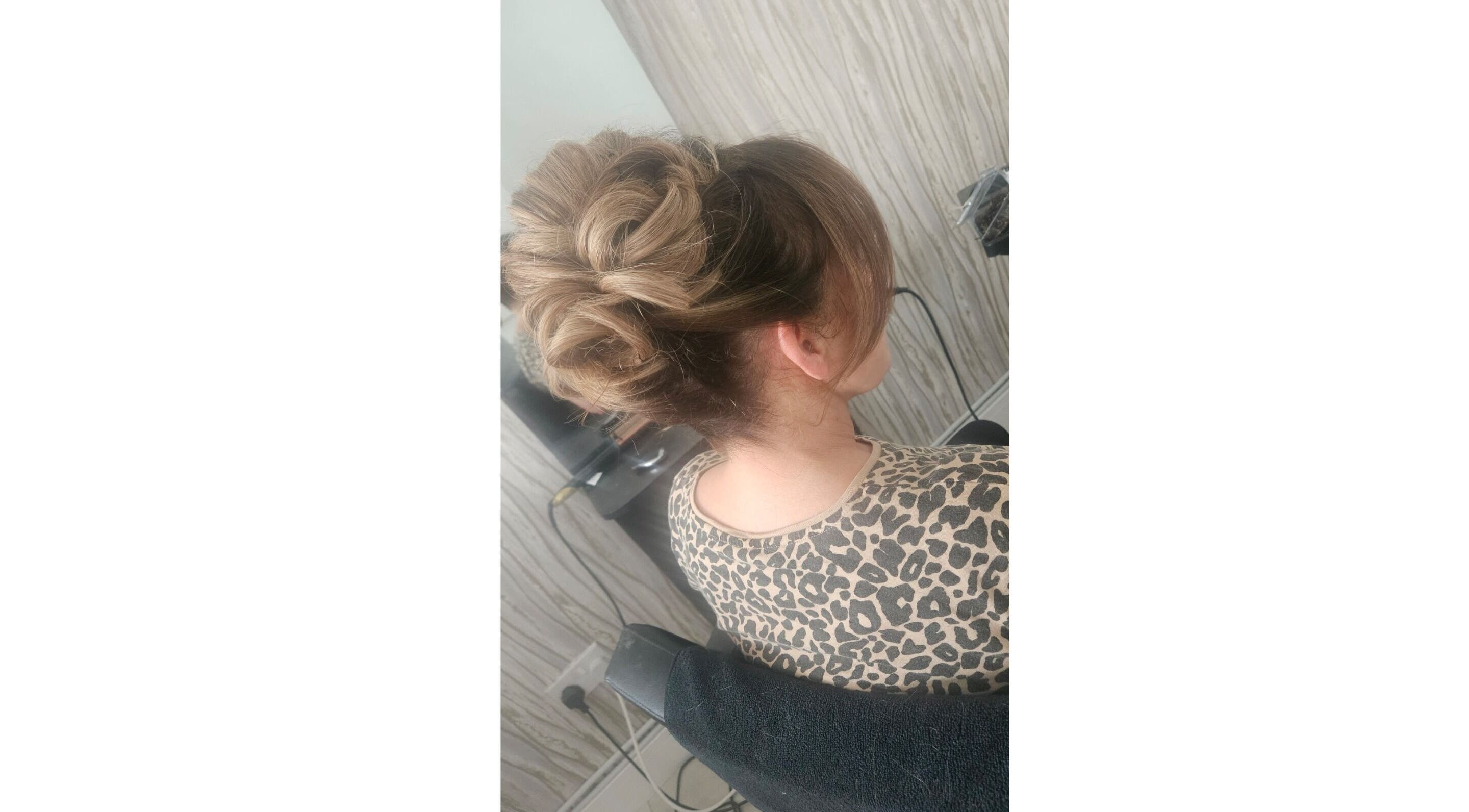 Elegant bridal updo hairstyle at Hair by Hayley P, Liverpool, England, GB, showcasing intricate styling.