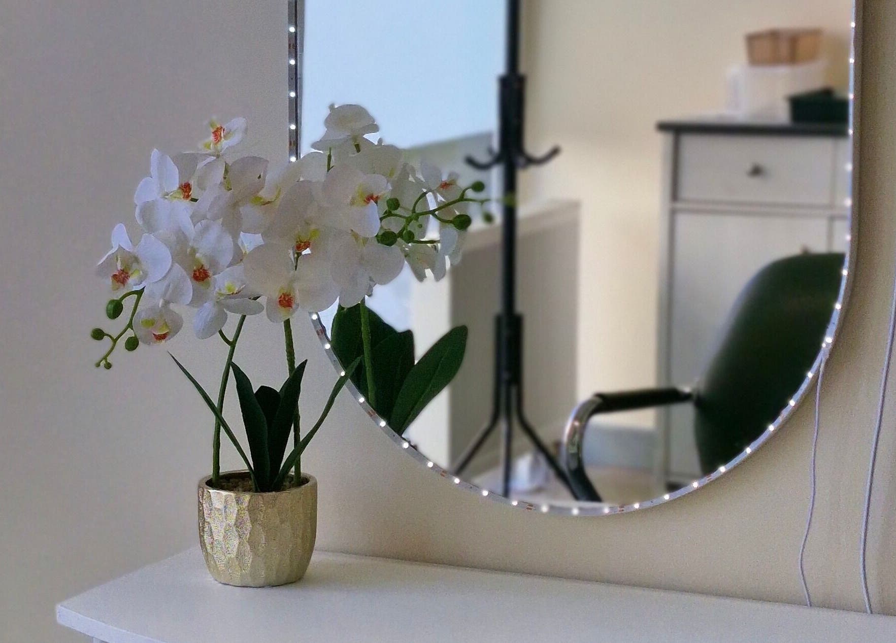 Элегантный интерьер с орхидеей в салоне 'Твой Стиль', Гдыня, Войводство Поморское, PL.