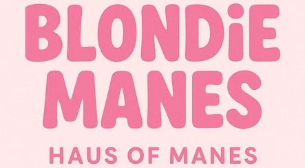 Haus of Blondie Manes logo in pink font, Edgeworth, New South Wales, AU.