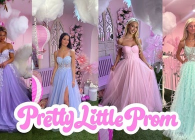 Pretty Little Prom showcases elegant gowns in pastel colors at Darlington, England, GB event venue.