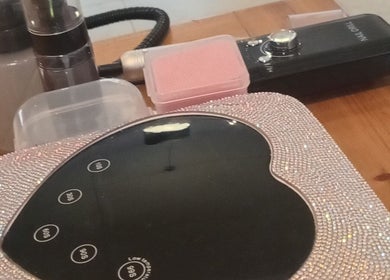 Elegant nail equipment at Traveling Nail Babe, Cape Town, Western Cape, ZA, showcasing professional beauty setup.