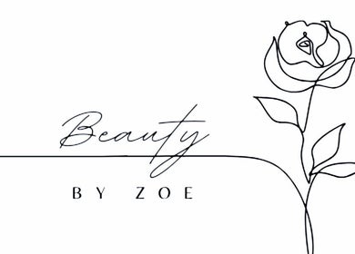 Logo of Beauty by Zoe with a delicate rose design, located in London, England, GB.