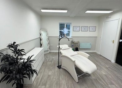 Spacious beauty treatment room at Sculpt&PoutPMU, Congleton, England, GB, featuring a modern aesthetic.